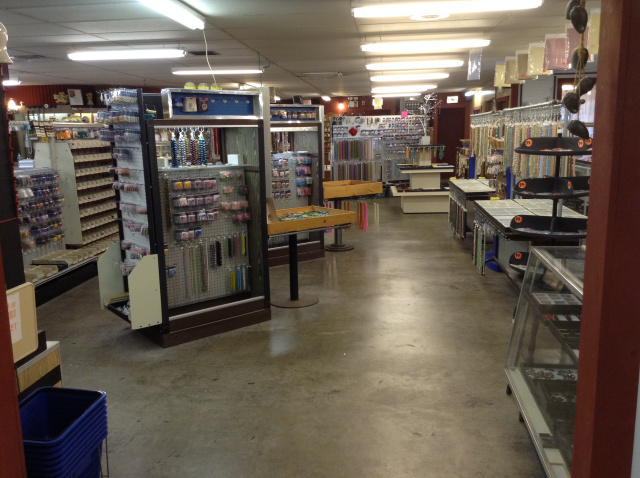 View of the showroom in the Happy Jack's Bead Emporium retail store/showroom in Roswell NM.